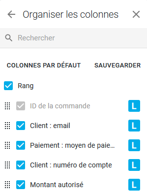 Console Organiser_Colonnes
